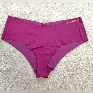 Victoria’s Secret Sexy illusion Purple Satin smooth no show Cheeky Panties Large